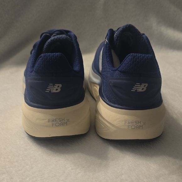 New Balance Blue and Cream Athletic Sneakers - Picture 3 of 4